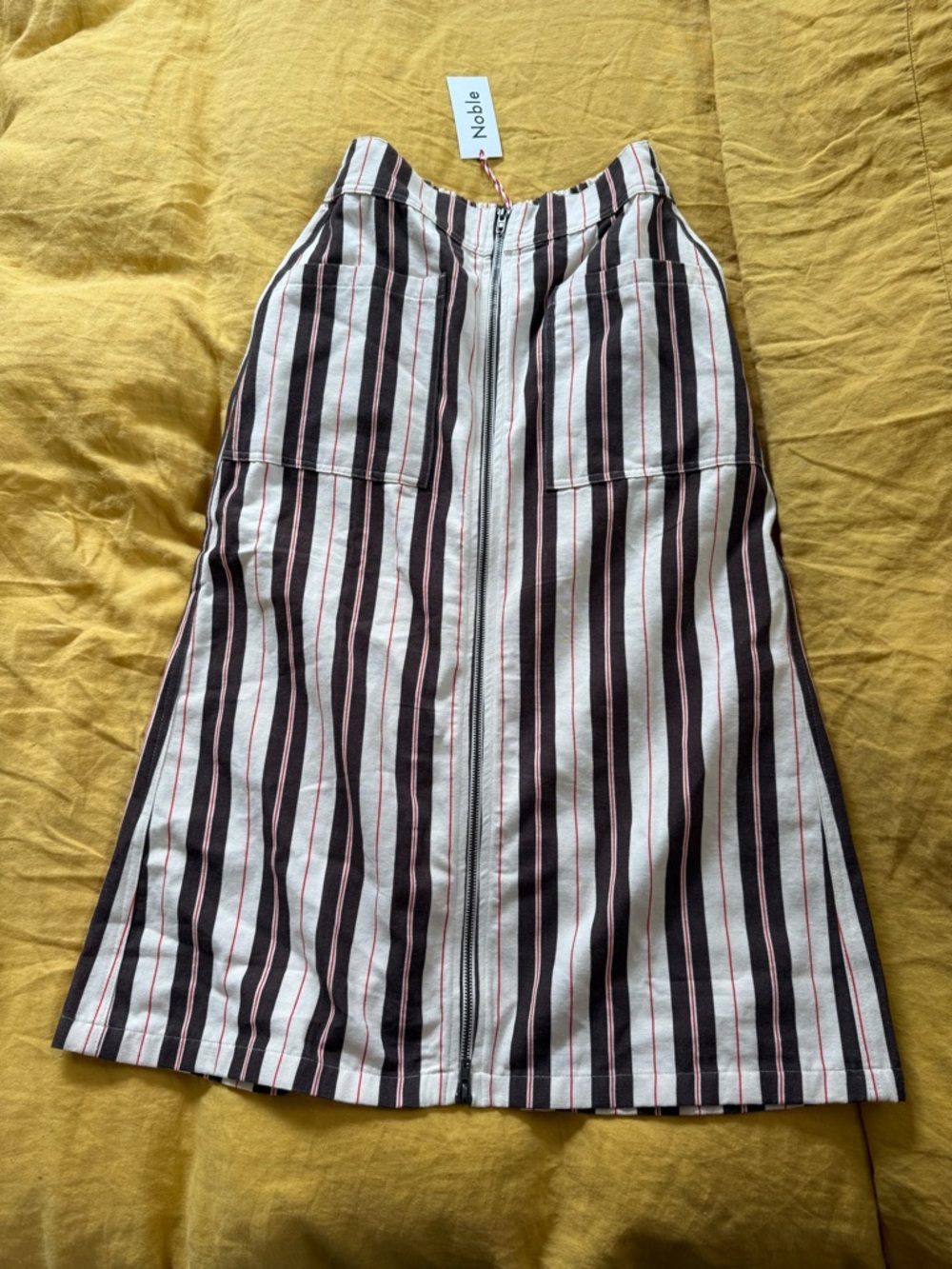 Noble utility skirt in stripe NWT